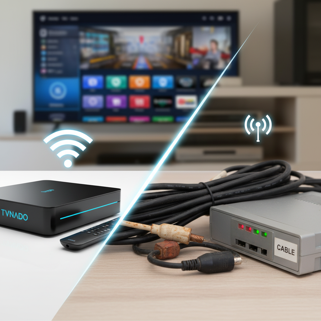 Comparison of IPTV and cable TV setup